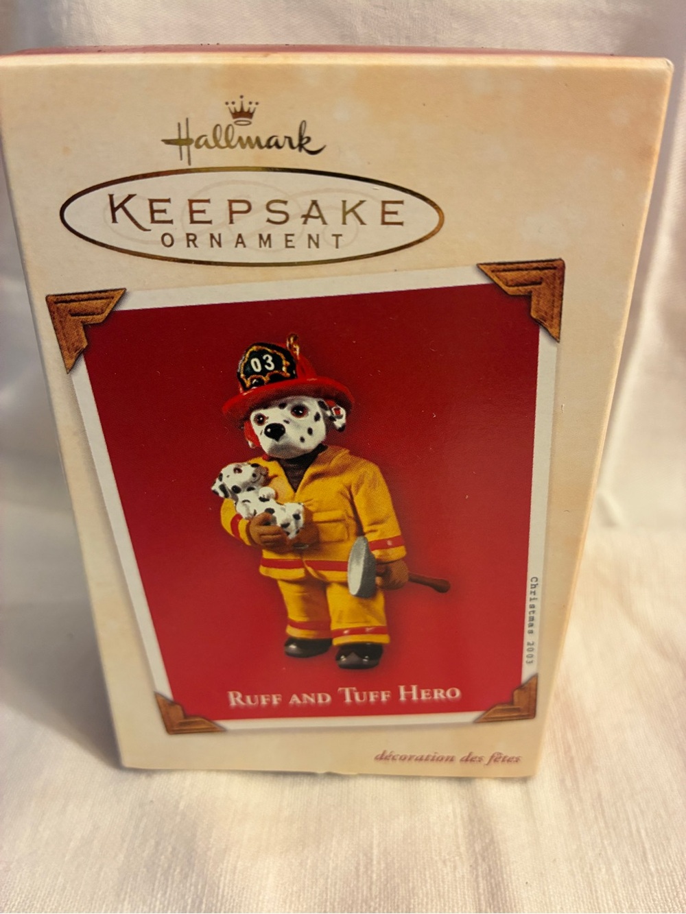 Hallmark Keepsake Firefighter Dalmatian Ornament Ruff and Tuff Hero 2003